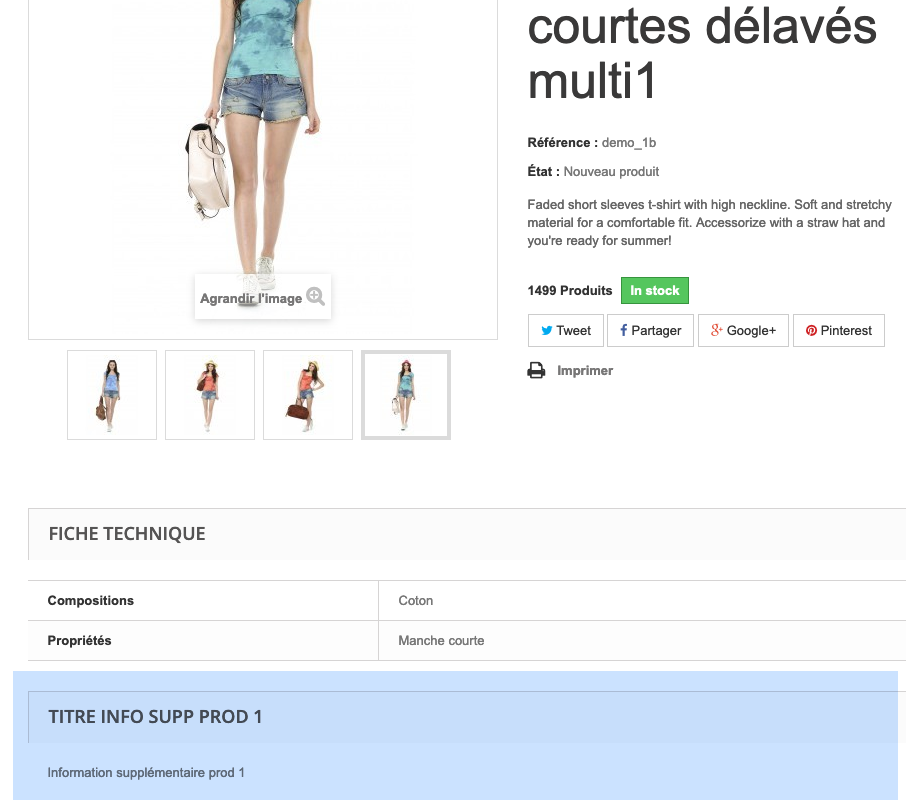 Custom fields, tuto 3 - image 1 - Product page with additional information tab thanks to EasyTabs module